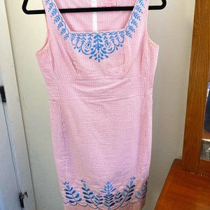 Lilly Pulitzer Pink Seersucker Dress